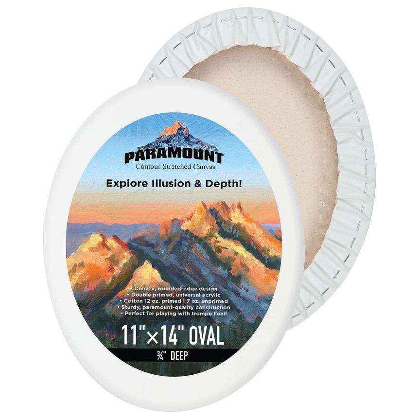 Paramount Contour Stretched Canvas - Oval, size 11"x14"