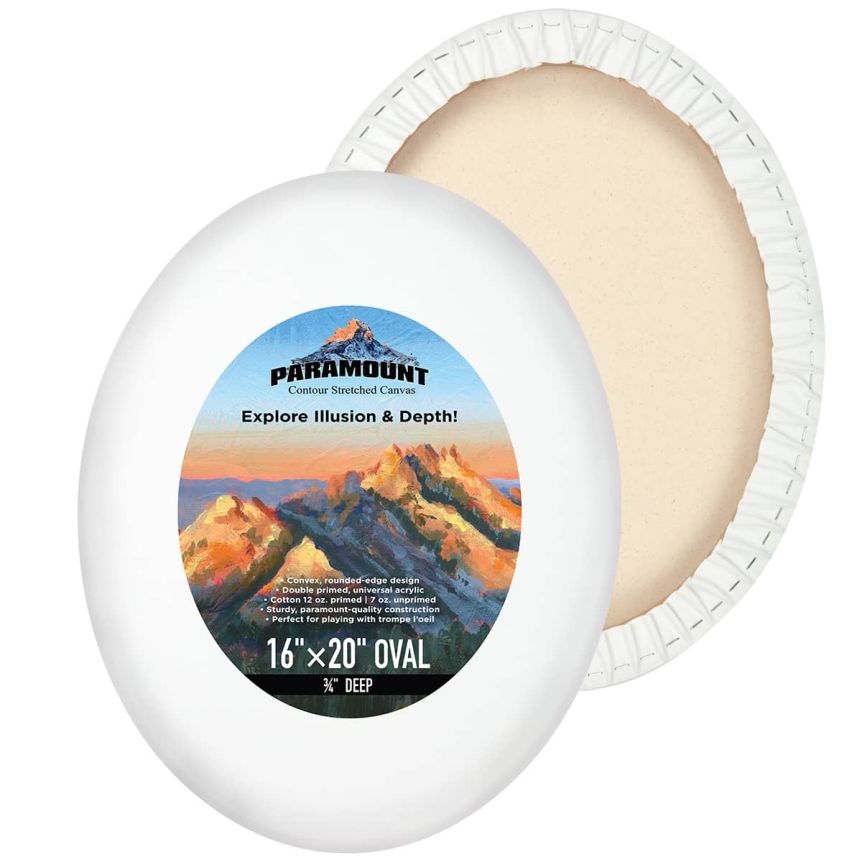Paramount Contour Stretched Canvas - Oval, size 16"x20"