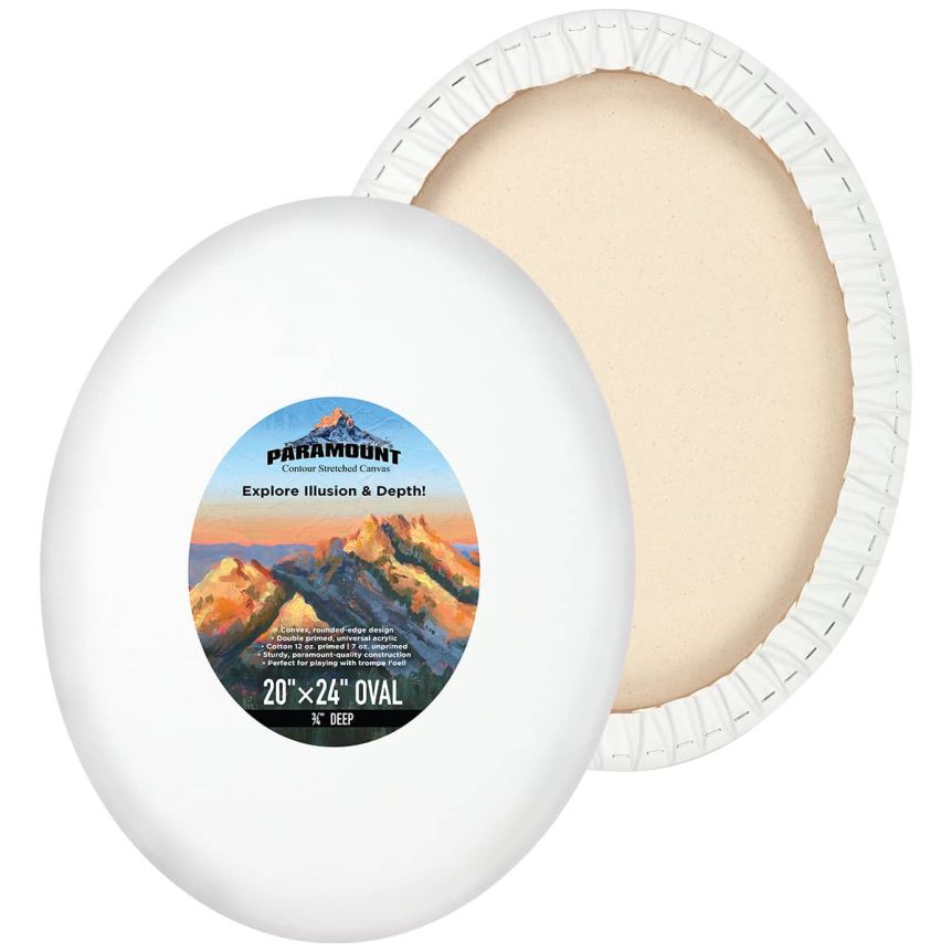 Paramount Contour Stretched Canvas - Oval, size 20"x24"
