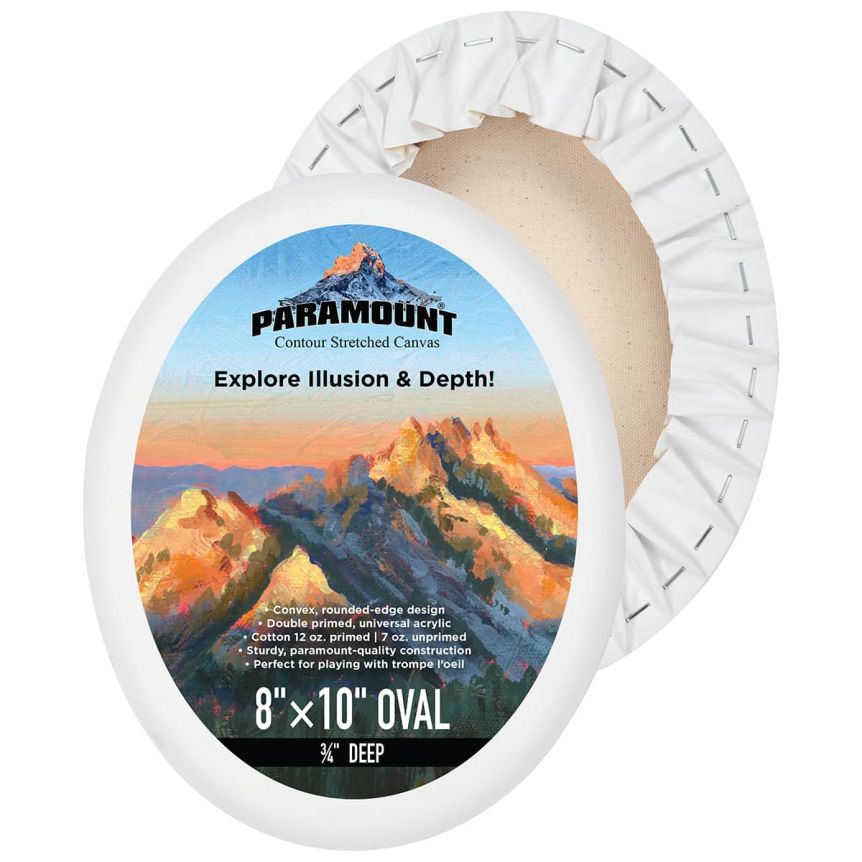 Paramount Contour Stretched Canvas - Oval, size 8"x10"