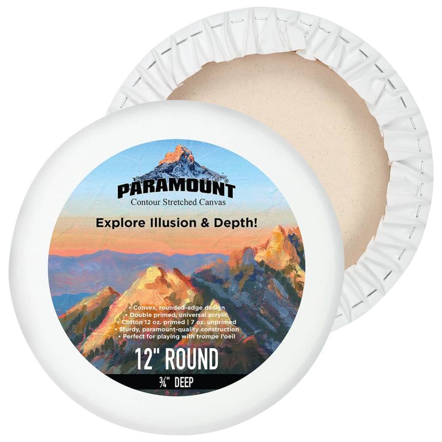 Paramount Contour Stretched Canvas - Round, size 12"