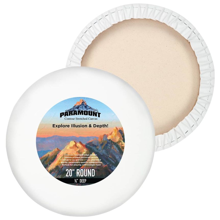 Paramount Contour Stretched Canvas - Round, size 20"