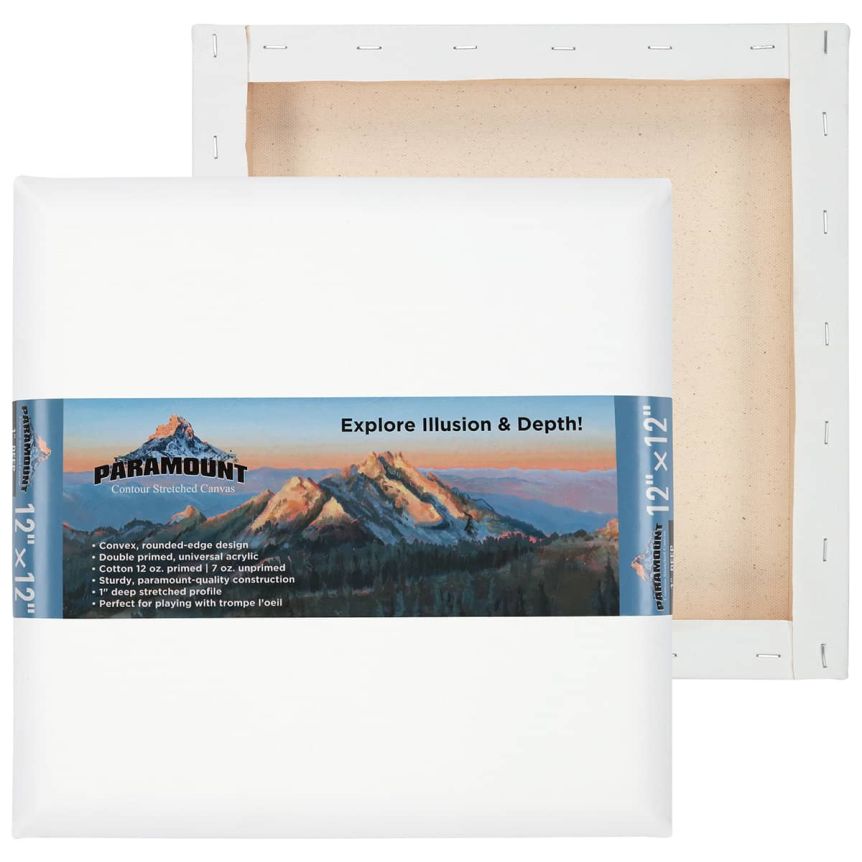 Paramount Contour Stretched Canvas - Square Box of 5, 12"x12"