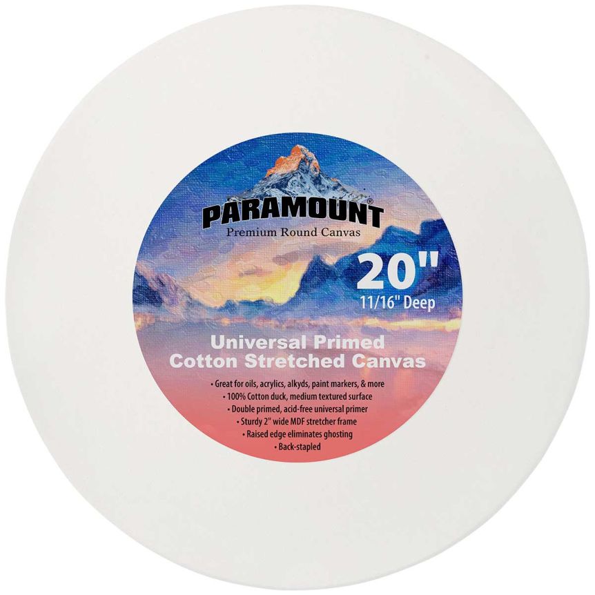 Paramount Primed Cotton Canvas, Round 20"