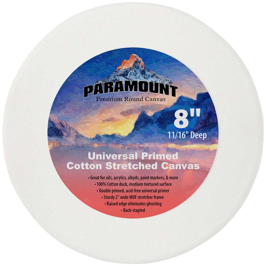 Paramount Primed Cotton Canvas, Round 8"