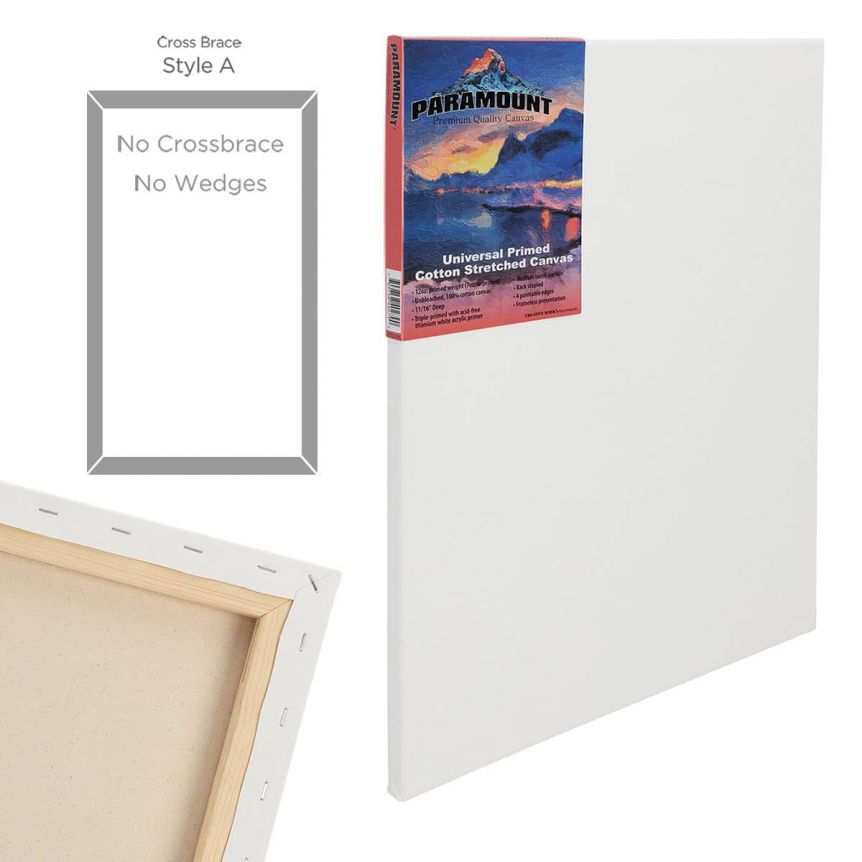 Two 16x20 Artist Canvases, Pre-Stretched Cotton Duck Double