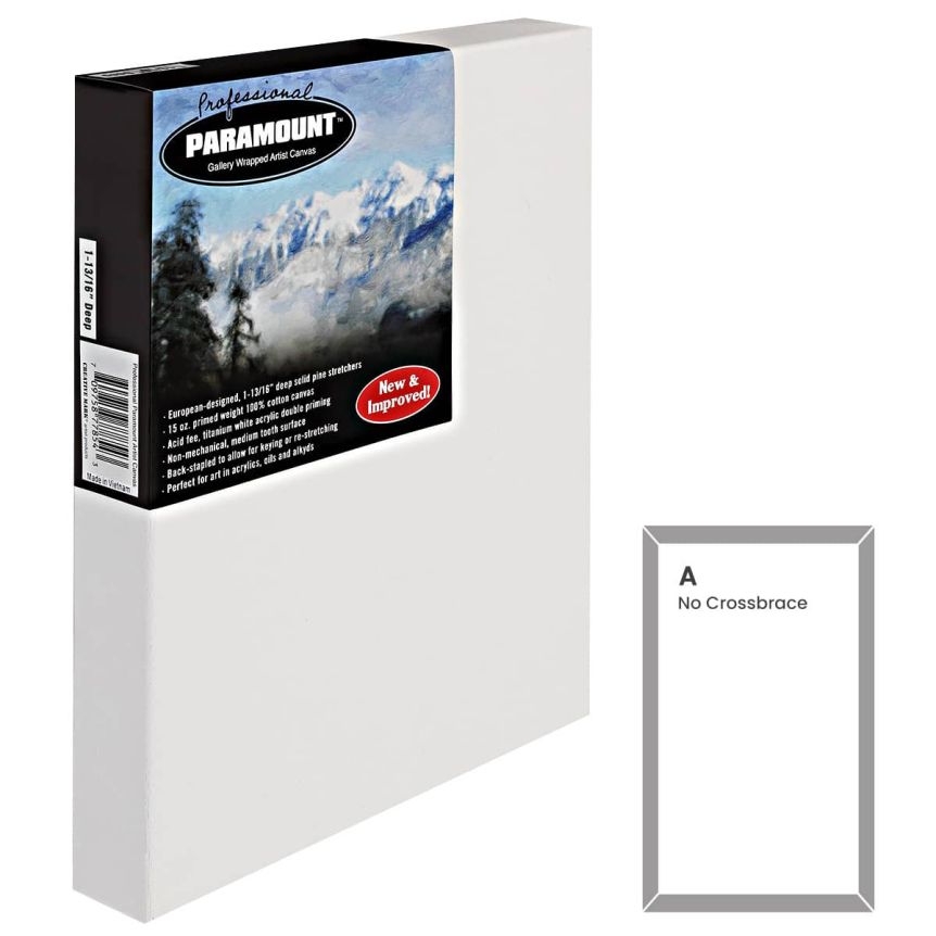 Stretched Canvas 16x20 10 Pack 10 oz. Triple Primed, Professional Artist  White Canvas, 100% Cotton, Art Supplies for Crafts, Gesso-Primed for Oil