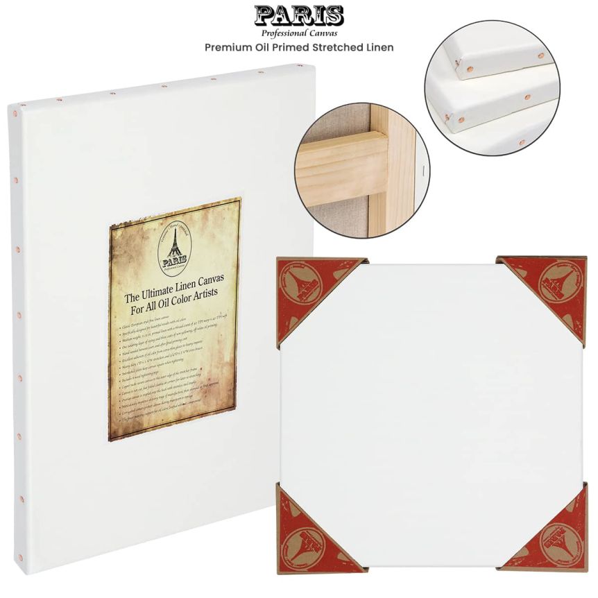 Paris Professional Oil Primed Stretched Linen Canvas