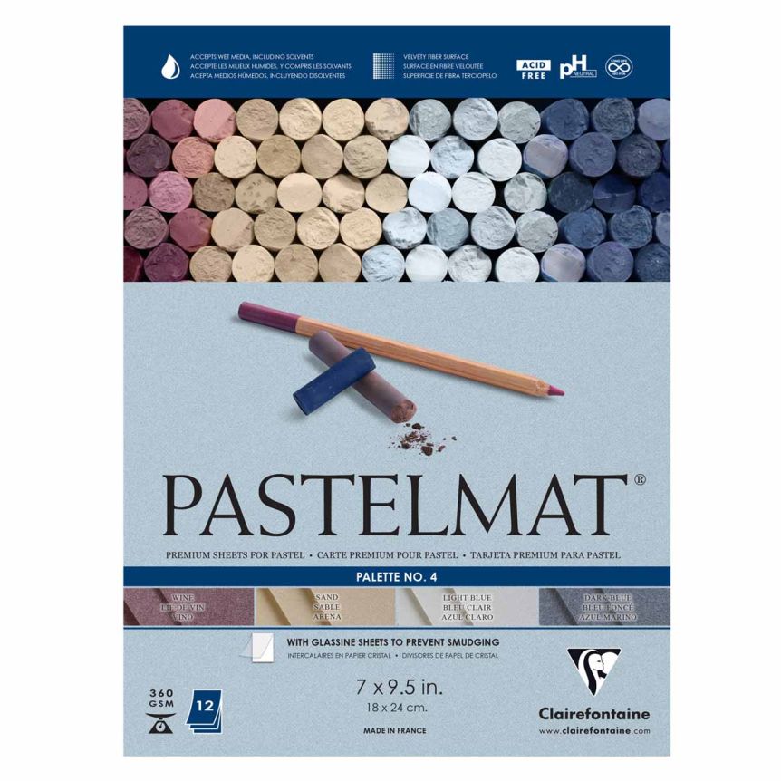 Pastelmat Pad Palette No. 4 - Assorted Colors, 18x24cm (12-Sheets)