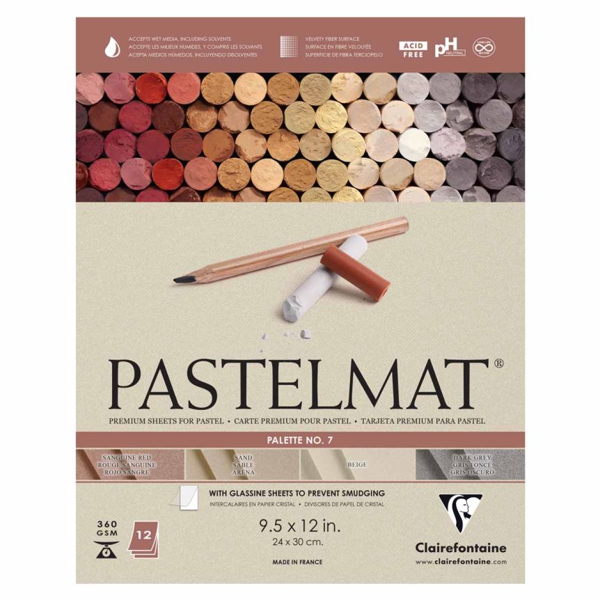 Pastelmat Pad Palette No. 7 - Assorted Colors, 24x30cm (12-Sheets)