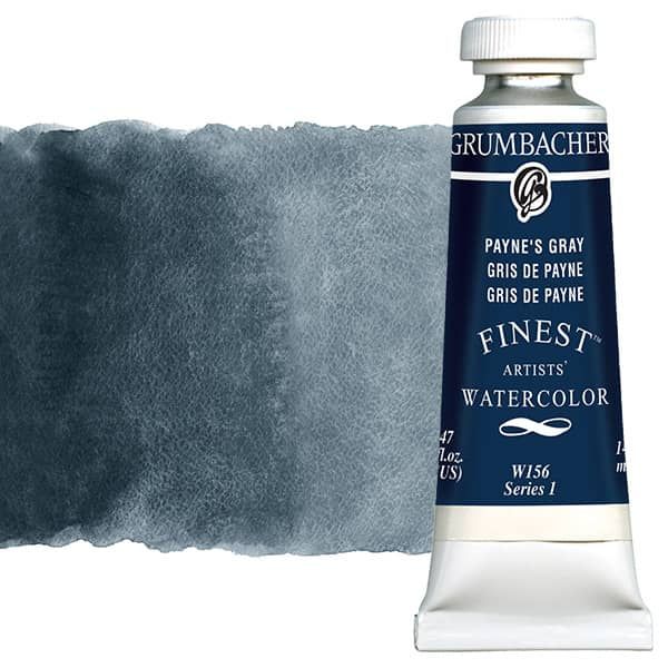 Grumbacher Finest Artists' Watercolor 14 ml Tube - Payne's Grey