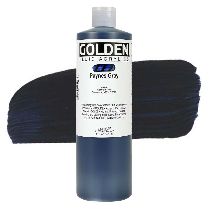 GOLDEN Fluid Acrylics Payne's Gray, 8oz