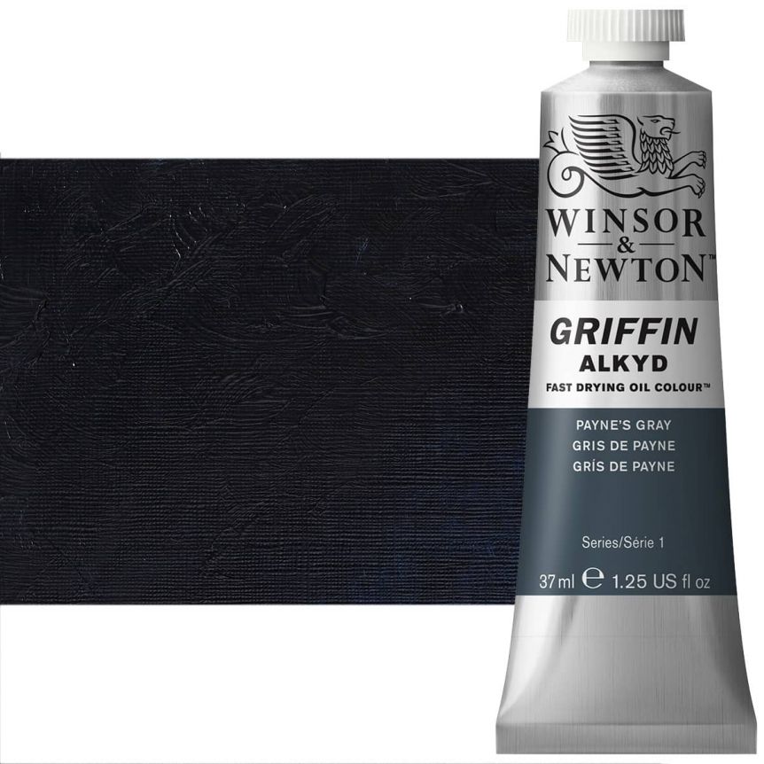 Winsor & Newton Griffin Alkyd Fast-Drying Oil Color - Payne's Gray, 37ml Tube