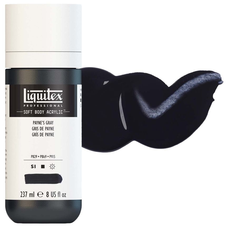 Liquitex Professional Soft Body Acrylic - Paynes Gray, 8oz Bottle