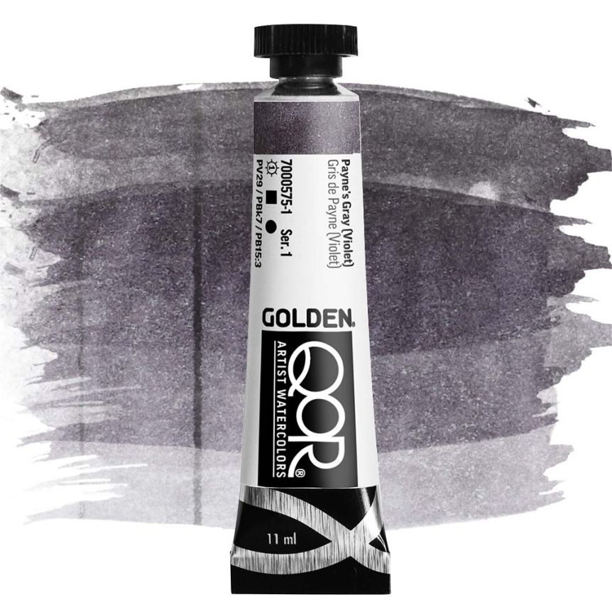 Qor Watercolor Paint - Paynes Gray (Violet), 11 ml Tube