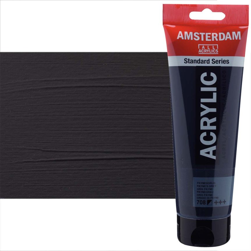 Amsterdam Standard Series Acrylic Paint - Paynes Grey, 250ml Tube