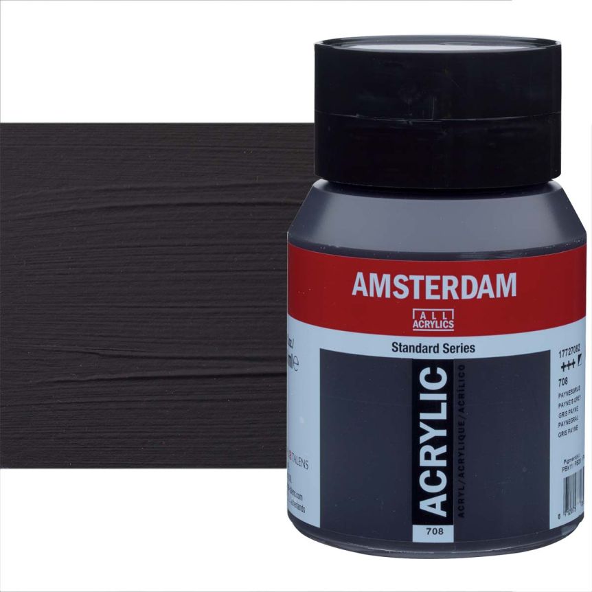 Amsterdam Standard Series Acrylic Paint - Paynes Grey, 500ml Jar