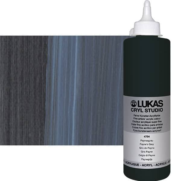Cryl Studio Acrylic Paint - Payne's Grey, 500ml Bottle