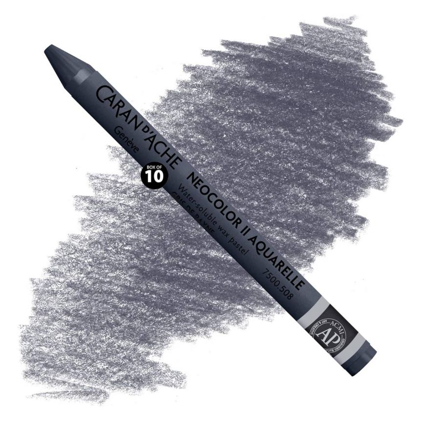 Caran d'Ache Neocolor II Water-Soluble Wax Pastels - Payne's Grey, No. 508 (Box of 10)