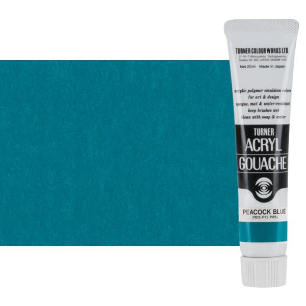 Turner Artist Acryl Gouache - Peacock Blue, 20ml