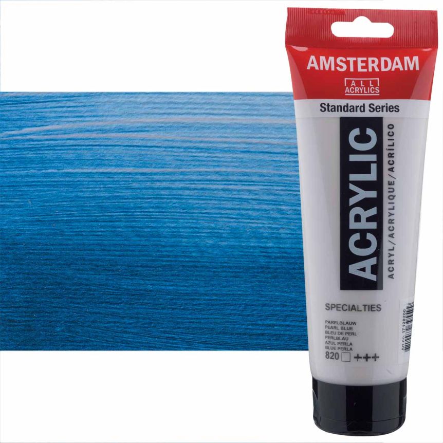 Amsterdam Standard Series Acrylic Paint - Pearl Blue, 250ml Tube