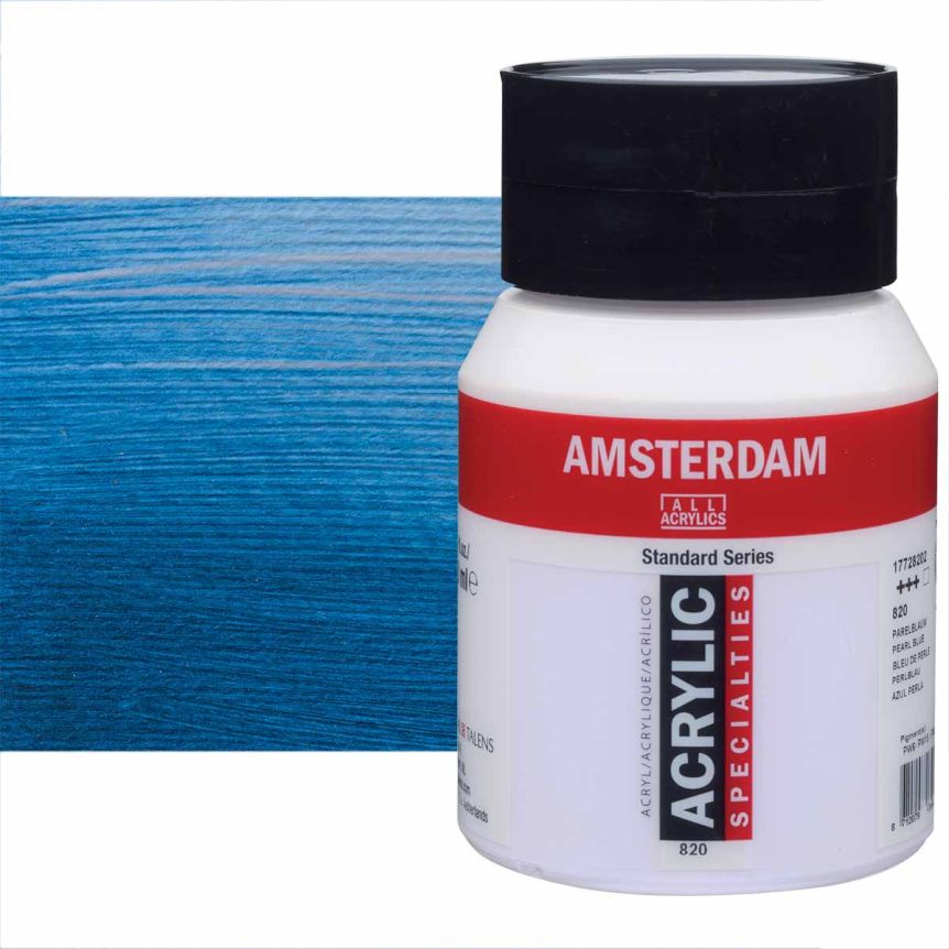 Amsterdam Standard Series Acrylic Paint - Pearl Blue, 500ml Jar