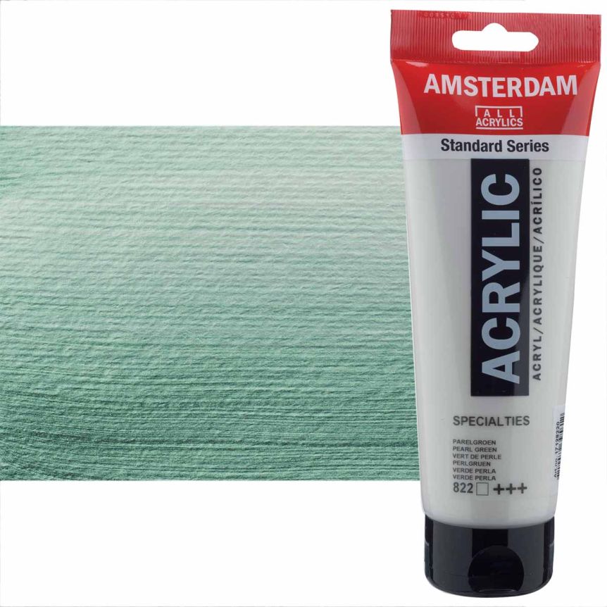 Amsterdam Standard Series Acrylic Paint - Pearl Green, 250ml Tube