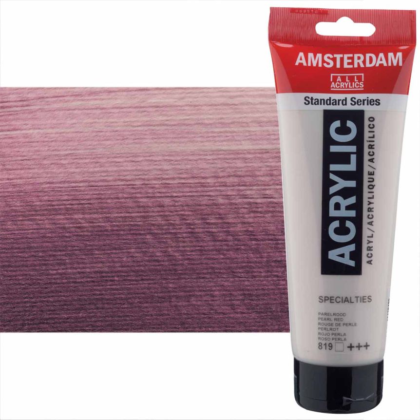 Amsterdam Standard Series Acrylic Paint - Pearl Red, 250ml Tube