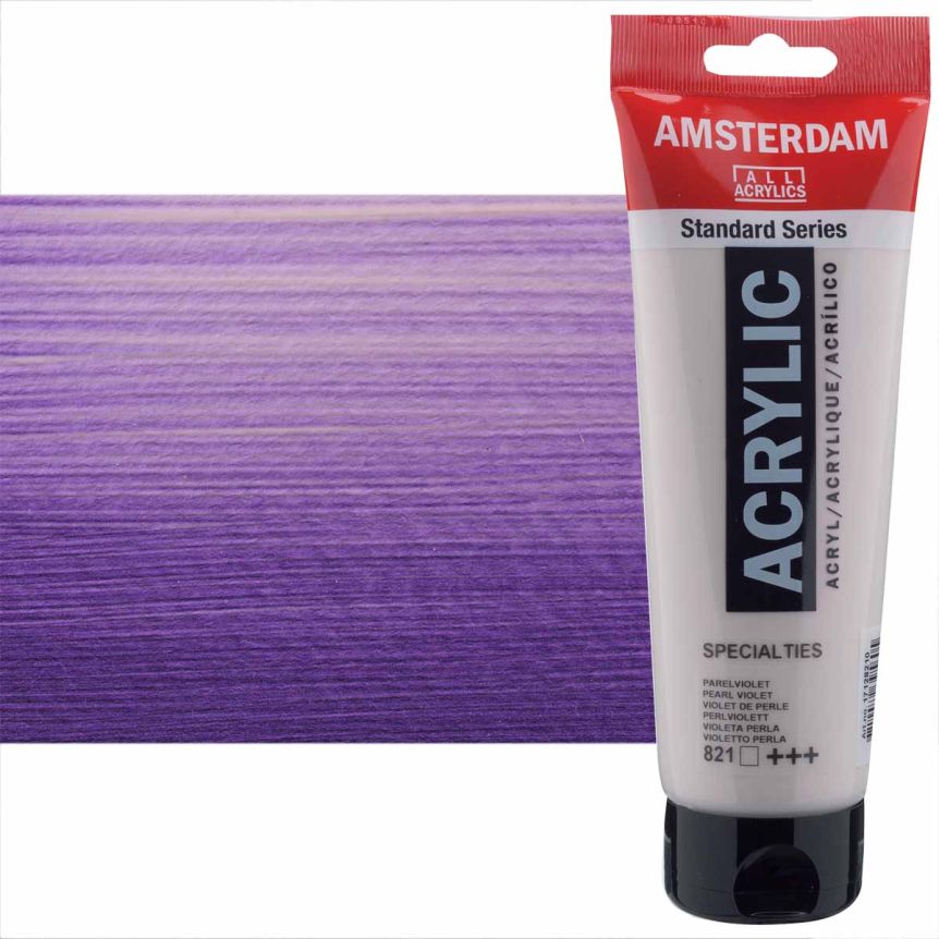 Amsterdam Standard Series Acrylic Paint - Pearl Violet, 250ml Tube