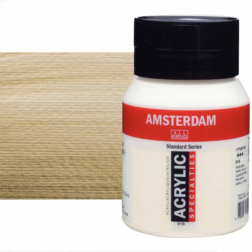 Amsterdam Standard Series Acrylic Paint - Pearl Yellow, 500ml Jar