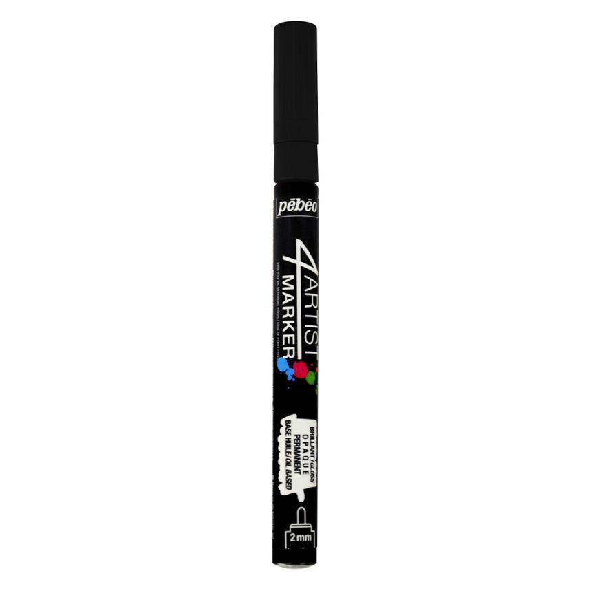 Pebeo 4Artist Marker Black Fine Bullet Nib 2 mm