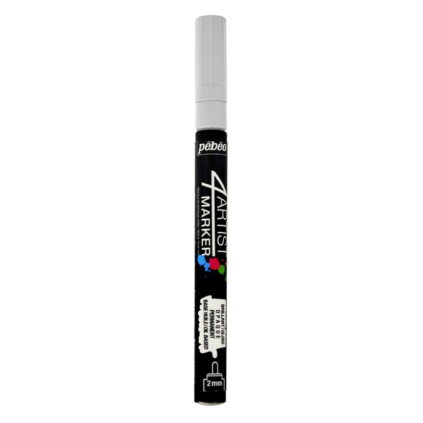 Pebeo 4Artist Marker White Fine Bullet Nib 2 mm