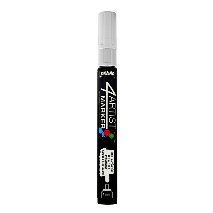 Pebeo 7A Opaque Fabric Marker - White, 4 mm 