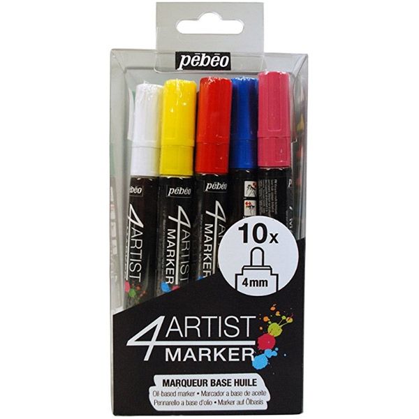 Pebeo 4Artist Marker Set Of 10 4Mm Colors 