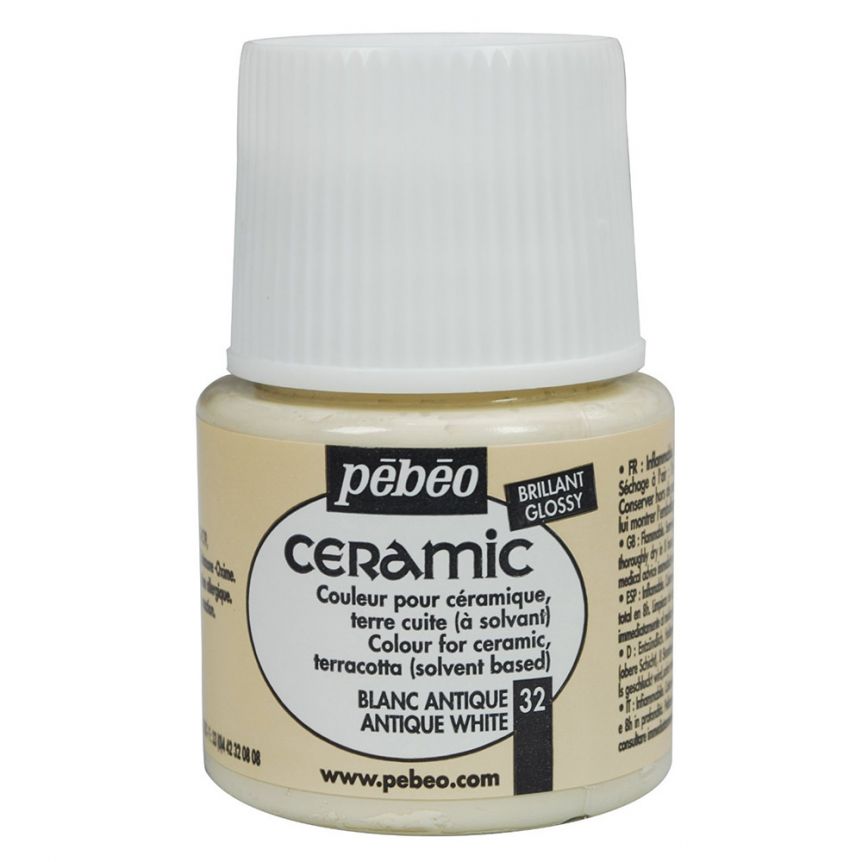 Pebeo Ceramic Color Antique White 45 ml