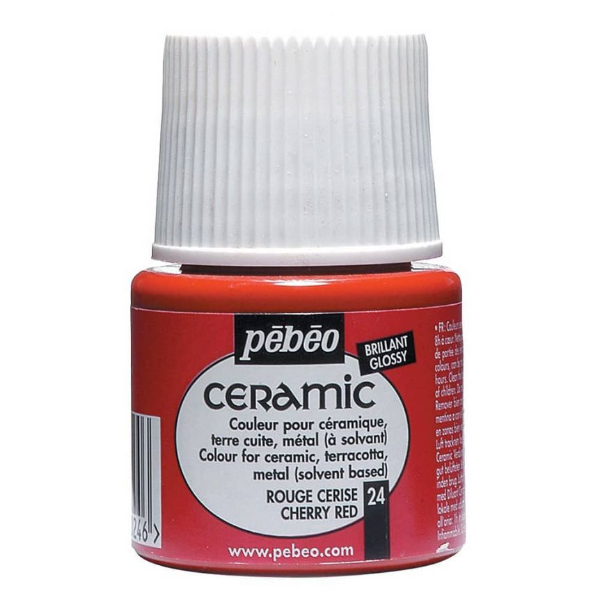 Pebeo Ceramic Color Cherry Red 45 ml | Jerry's Artarama
