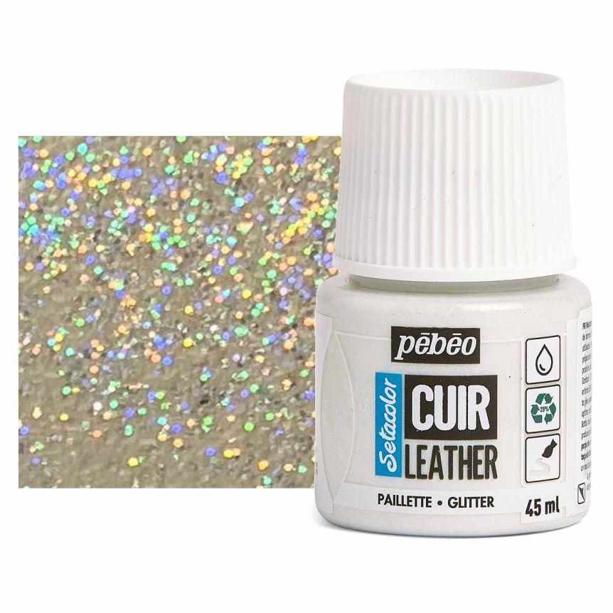 Setacolor French Leather Paint - Glitter Iridescent, 45ml