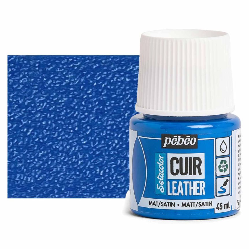 Setacolor French Leather Paint - Ocean Blue, 45ml