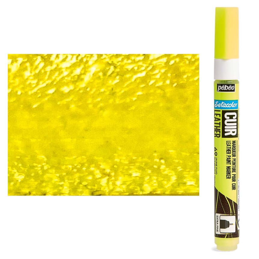 Pebeo Setacolor Leather Paint Marker Fluorescent Yellow