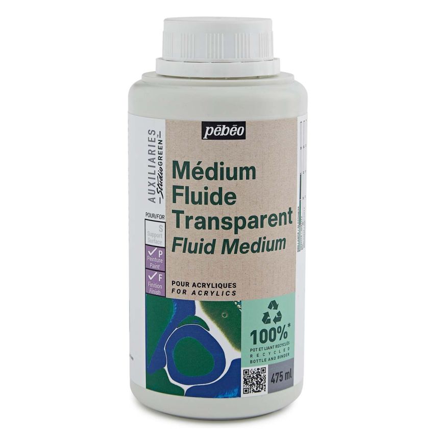 Pebeo Studio Green Transparent Fluid Medium (475ml)