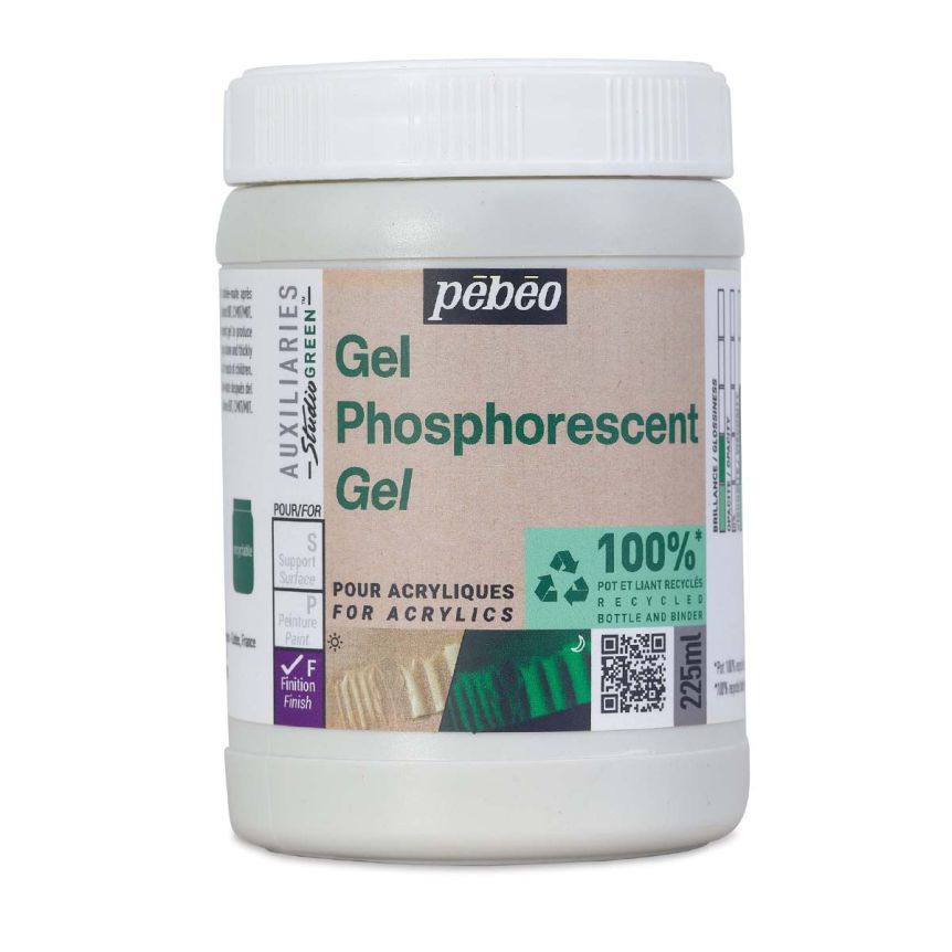 Pebeo Studio Green Phosphorescent Gel (225ml)