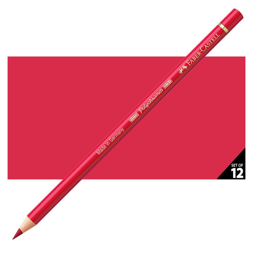 Faber-Castell Polychromos Pencil, No. 126 - Permanent Carmine (Box of 12)