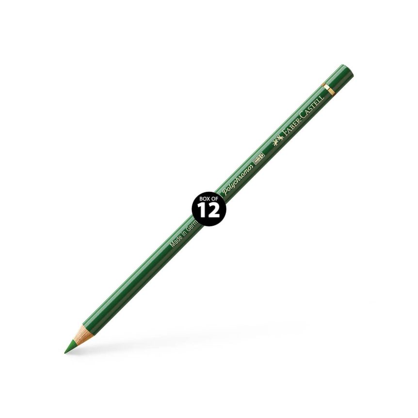 Faber-Castell Polychromos Pencil, No. 167 - Permanent Green Olive (Box of 12)