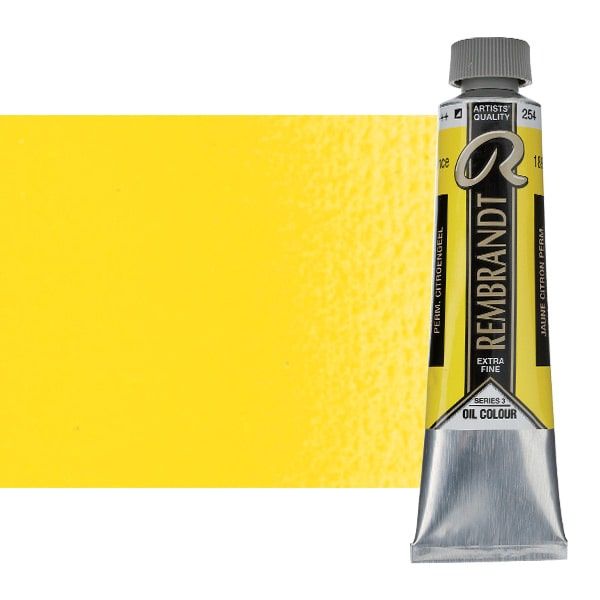 Rembrandt Extra-Fine Artists' Oil - Permanent Lemon Yellow, 40ml Tube