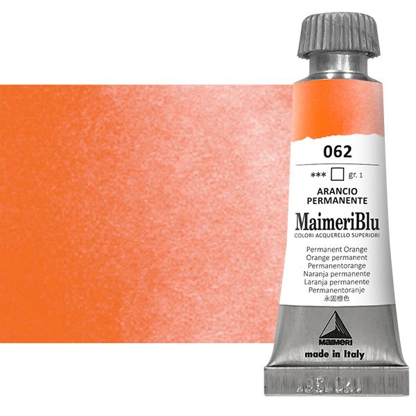 MaimeriBlu Artists Watercolor - Permanent Orange, 12ml