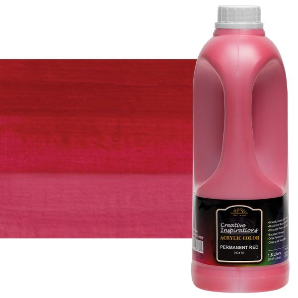 Creative Inspirations Acrylic Paint Permanent Red 1.8 liter jug