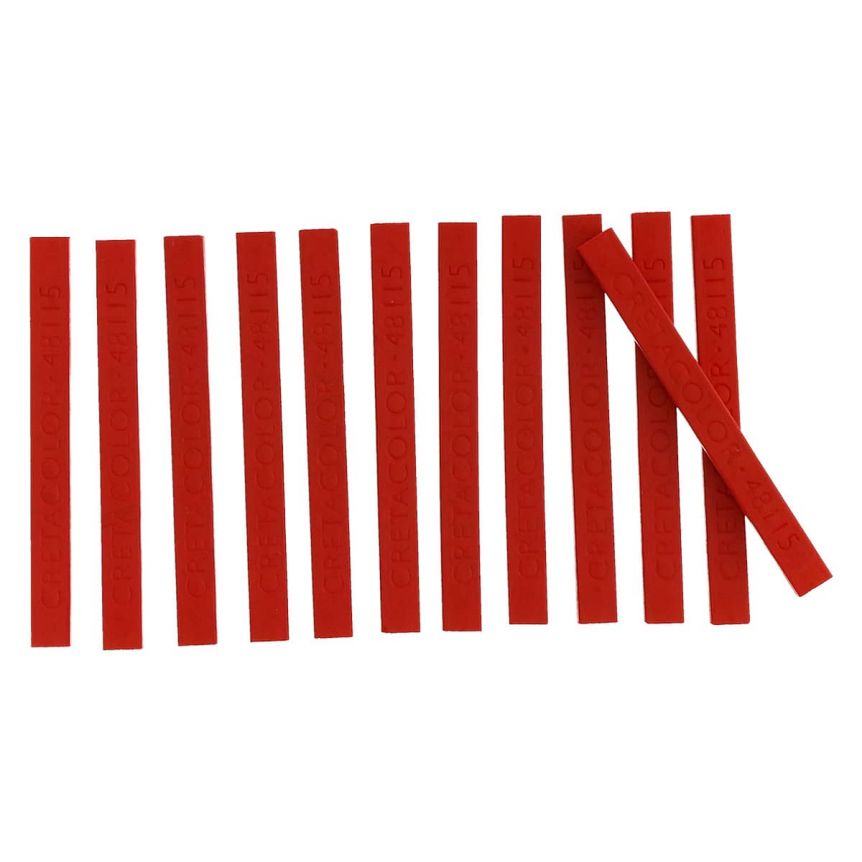 Cretacolor Carré Pastel - No. 115, Permanent Red Dark (Box of 12)