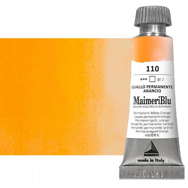 MaimeriBlu Artists Watercolor - Permanent Yellow Orange, 12ml