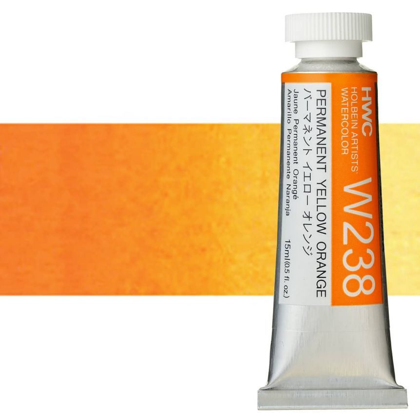 Holbein Artists' Watercolor 15 ml Tube - Permanent Yellow Orange
