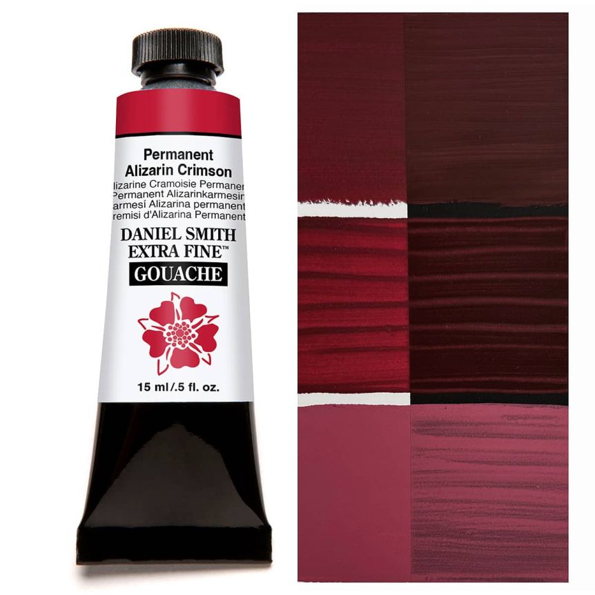 DANIEL SMITH Extra Fine GOUACHE Permanent Alizarin Crimson, 15ml Tube